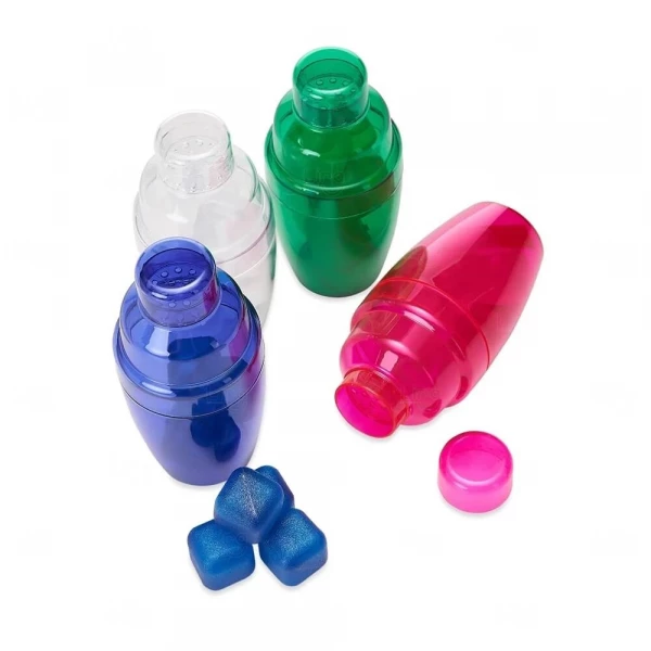 Coqueteleira Plástica 230ml com Gelo Ecológico Personalizada 