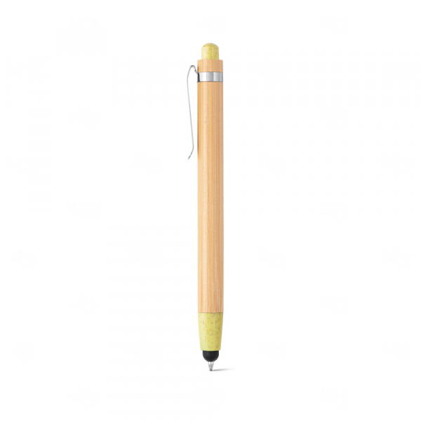 Caneta em Bambu com Touch Personalizada 