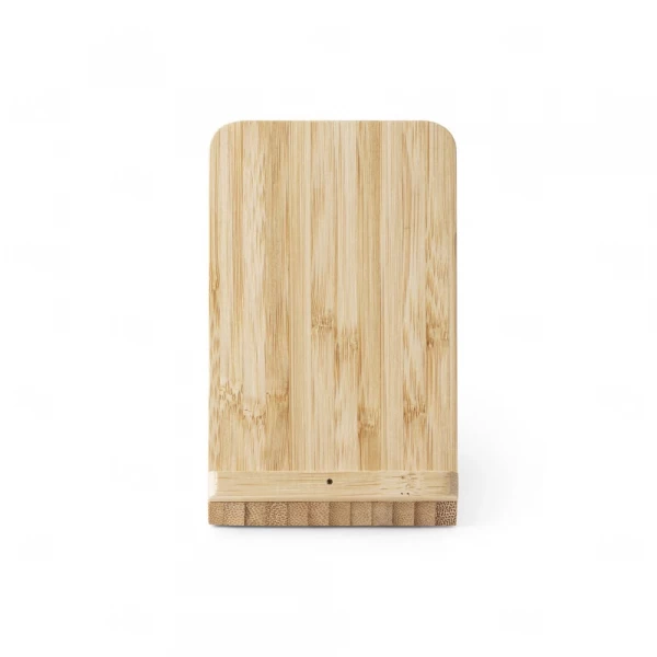 Base Carregador Wireless em Bambu com Porta Canetas Personalizado 