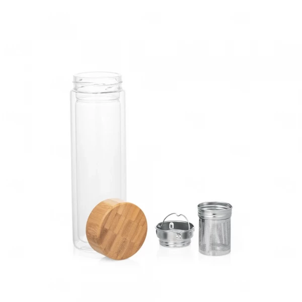 Garrafa de Vidro com Infusores Personalizada - 490ml 