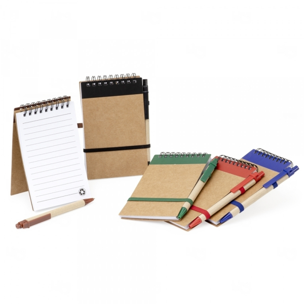 Bloco Ecológico Kraft com Caneta Personalizado  - 14,9 x 9 cm 