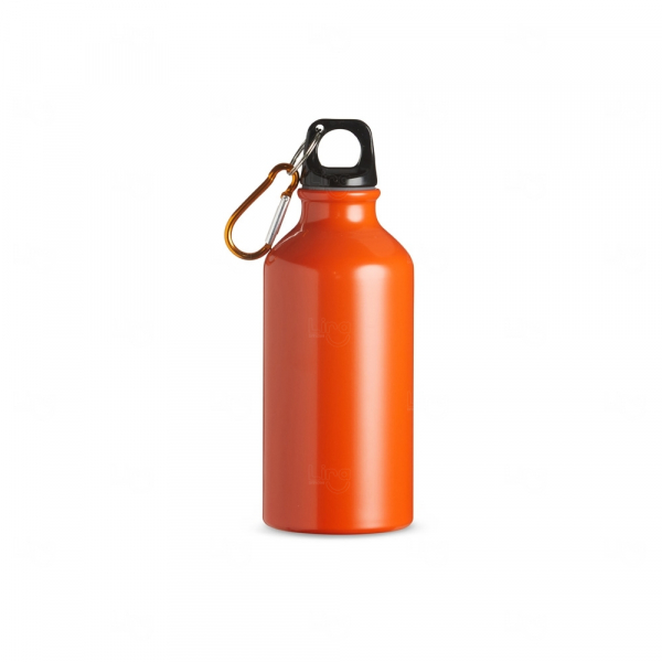 Garrafa Alumínio 420ml com Mosquetão Personalizado 