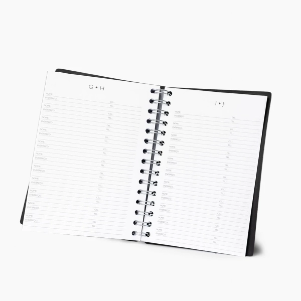 Agenda Diária 2026 com Espiral Personalizada - 20x14,6cm 