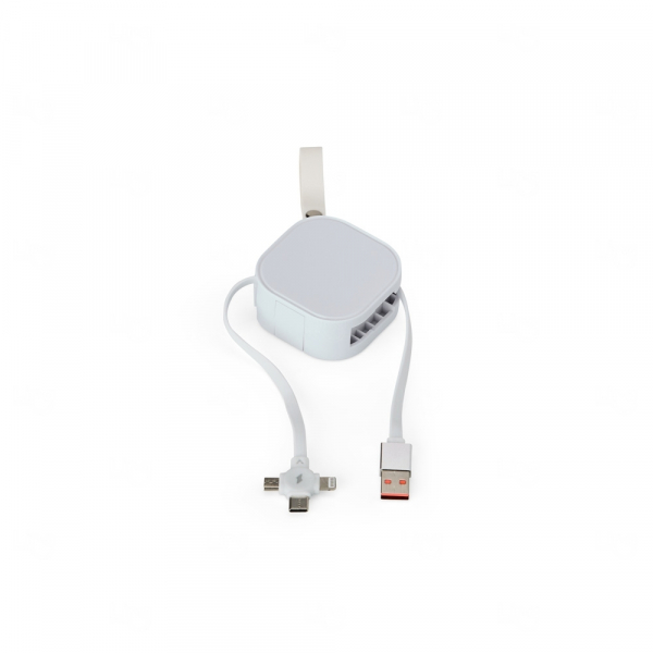 Cabo USB Retrátil 3 em 1 Personalizado 