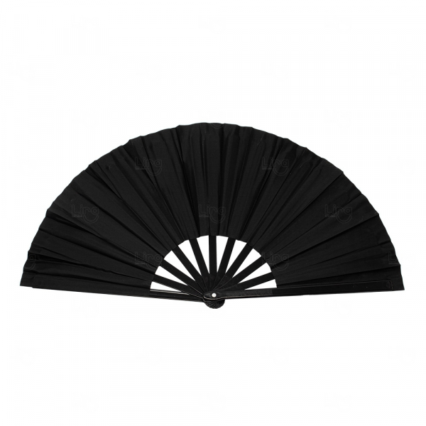 Leque em Tecido Oxford Personalizado Preto