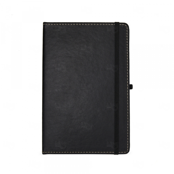 Caderneta em Couro Sintético Personalizada - 21,2 x 14 cm 
