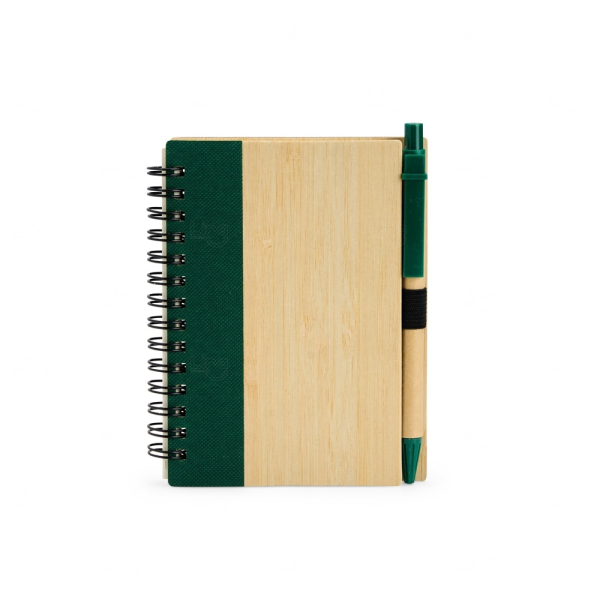 Caderno Ecológico com Caneta Personalizado - 10,5 x 13,5cm 