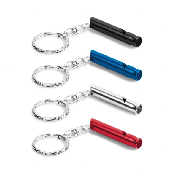 Chaveiro de Metal com Apito Personalizado