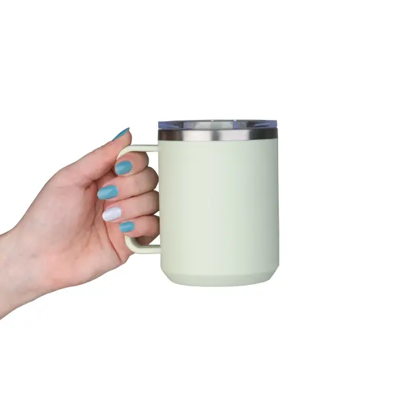 Caneca em Plástico PP com Interior em Inox 450ml Personalizada 