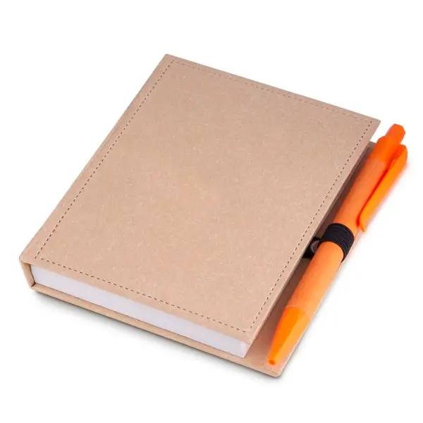 Mini Caderno A6 com Caneta em Papelão Reciclado Personalizado 