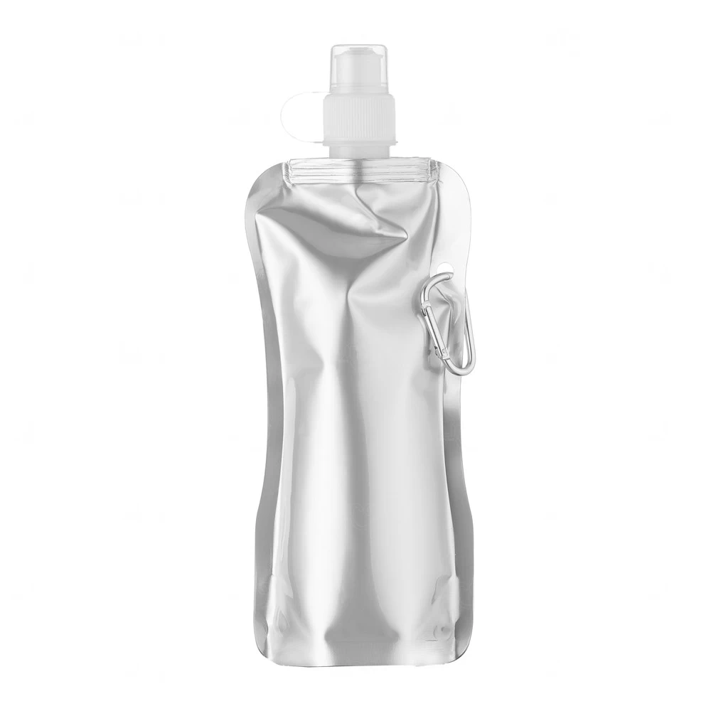 Squeeze Plástica Dobrável 450ml com Mosquetão Personalizada 