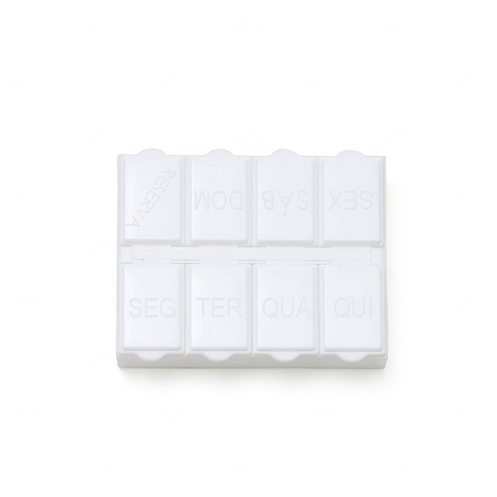 Porta Comprimidos Semanal Personalizado Branco