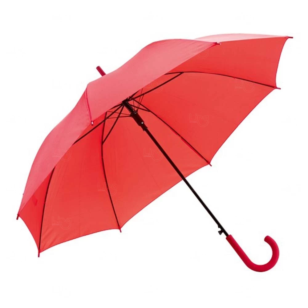 Guarda-Chuva Automático Colorido Pega Emborrachada Personalizado Vermelho