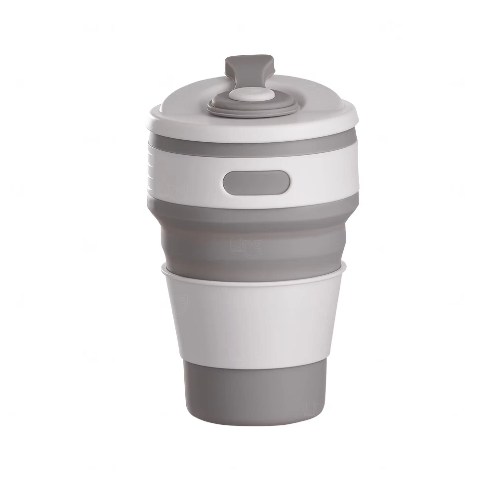 Copo Retrátil de Silicone 350ml Personalizado 