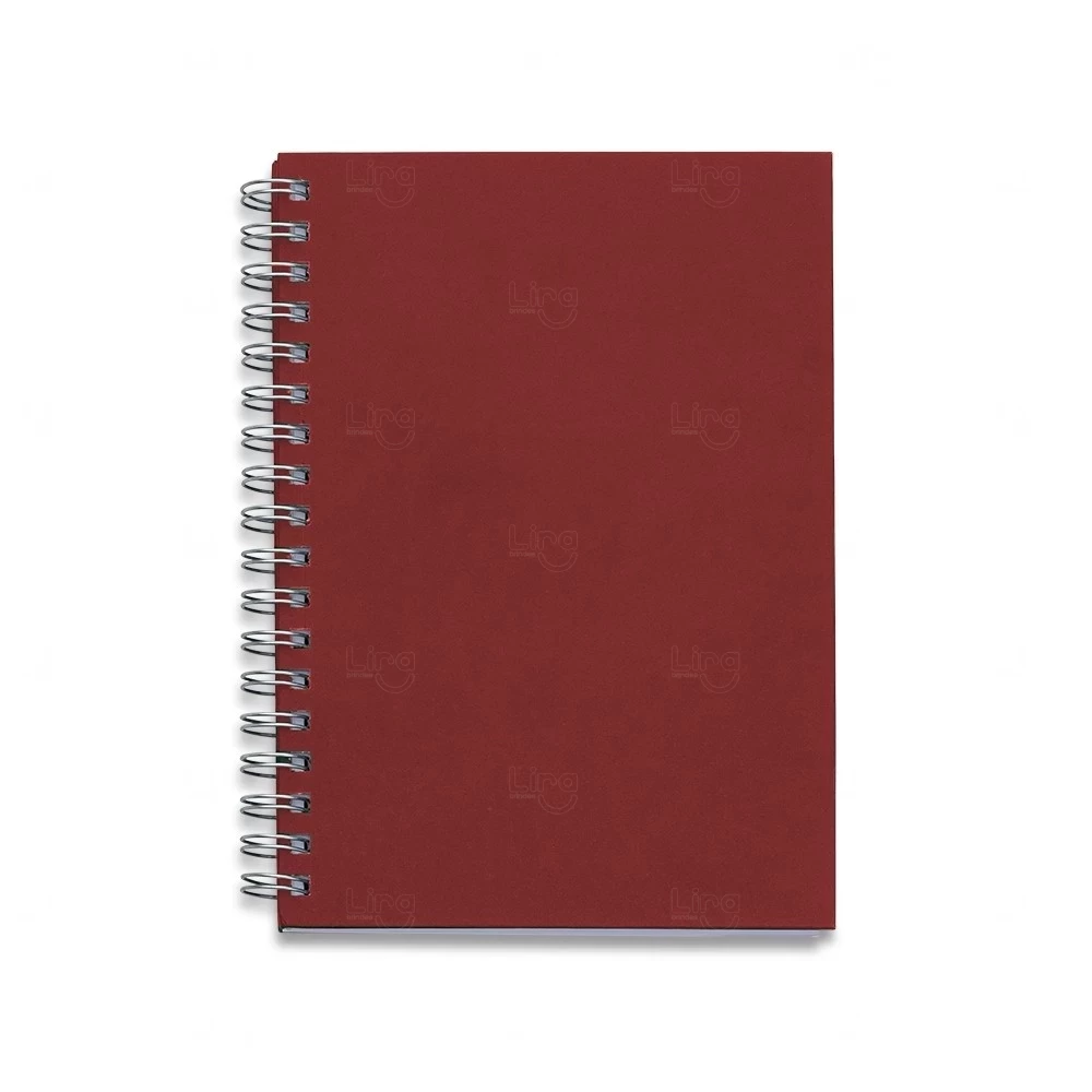 Caderno Capa Kraft Colorida Personalizado - 24,2 x 18 cm Vermelho