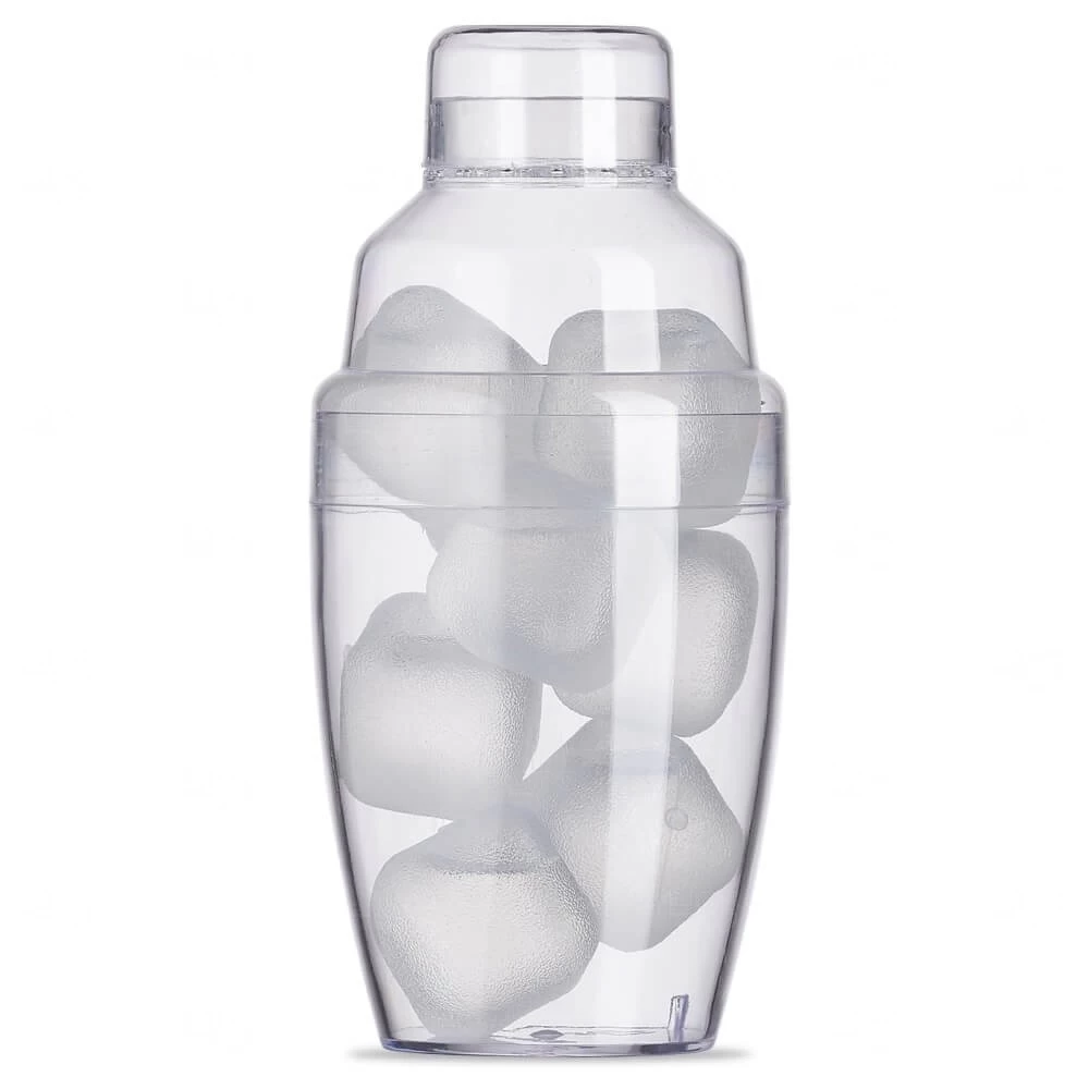 Coqueteleira Plástica 230ml com Gelo Ecológico Personalizada 