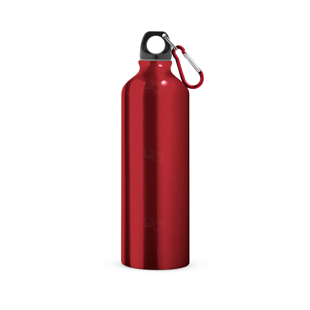 Garrafa 800ml em Alumínio com Mosquetão Personalizada 