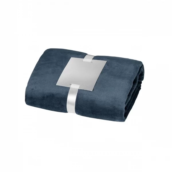 Manta em Tecido Polar Aveludada Personalizada Azul