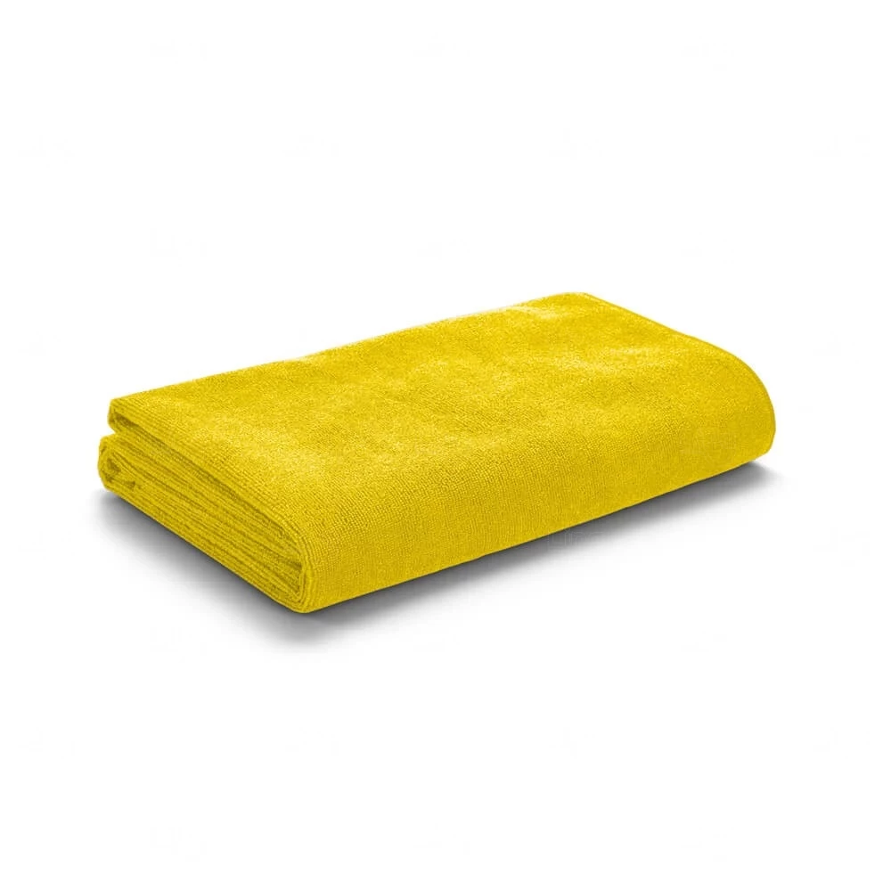 Toalha em Microfibra com Sacola Personalizada Amarelo