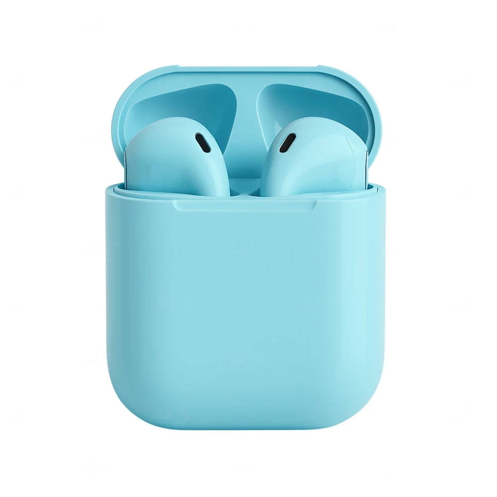 Fone de Ouvido Bluetooth Touch com Case Carregador Personalizado Azul Claro