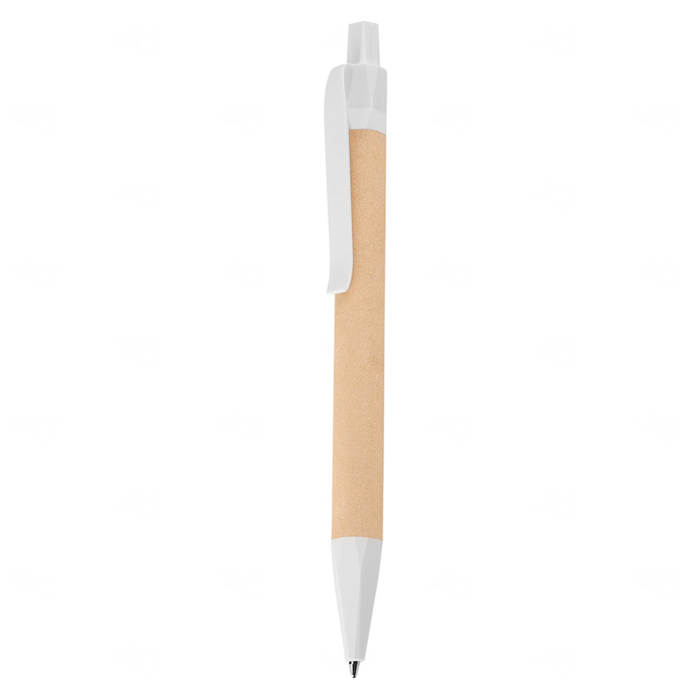 Caneta Ecológica de Papel Personalizada Branco