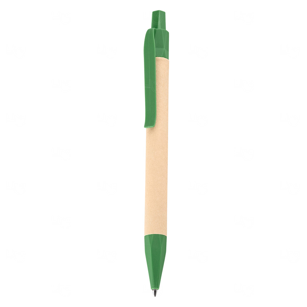 Caneta Ecológica de Papel Personalizada Verde