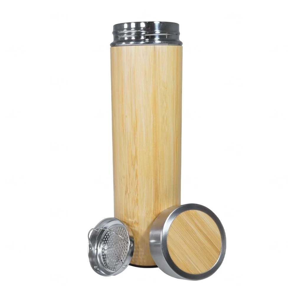 Garrafa Ecológica Personalizada de Bambu com Infusor - 500ml 