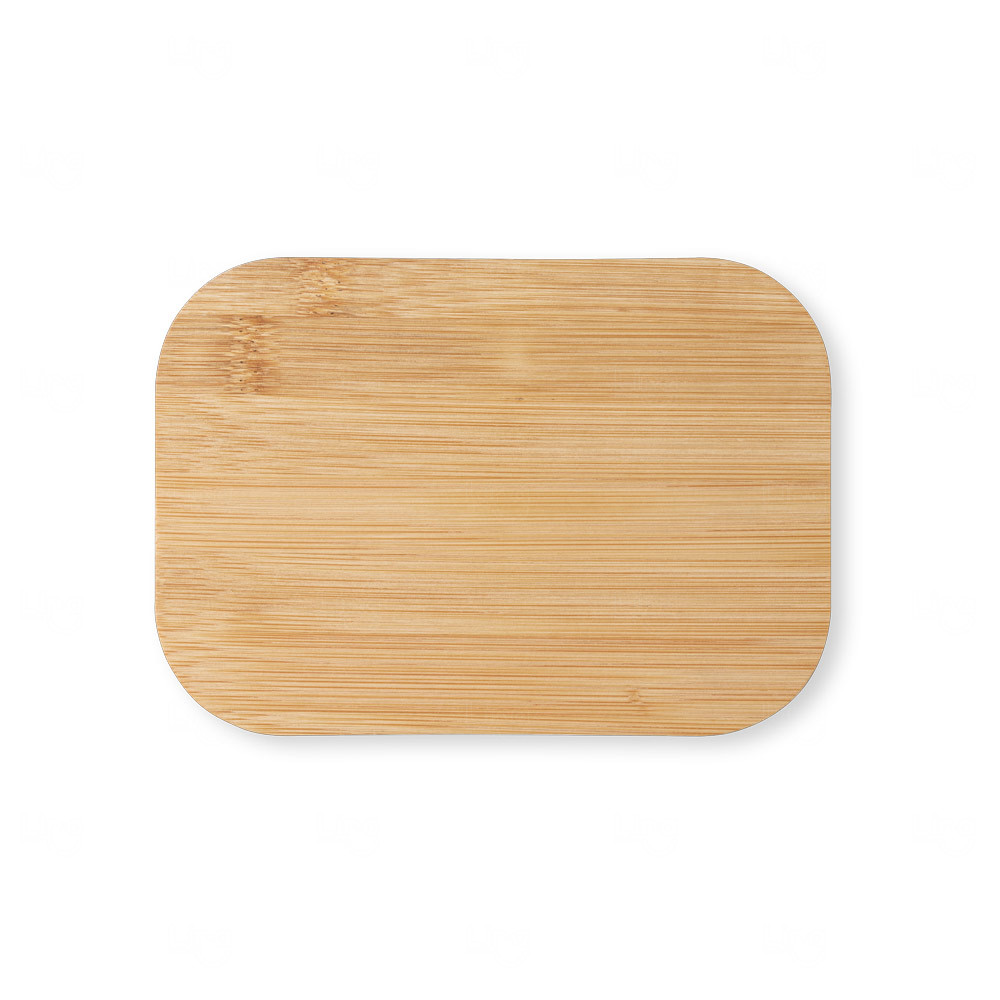 Marmita Inox e Bambu 800ml Personalizada 