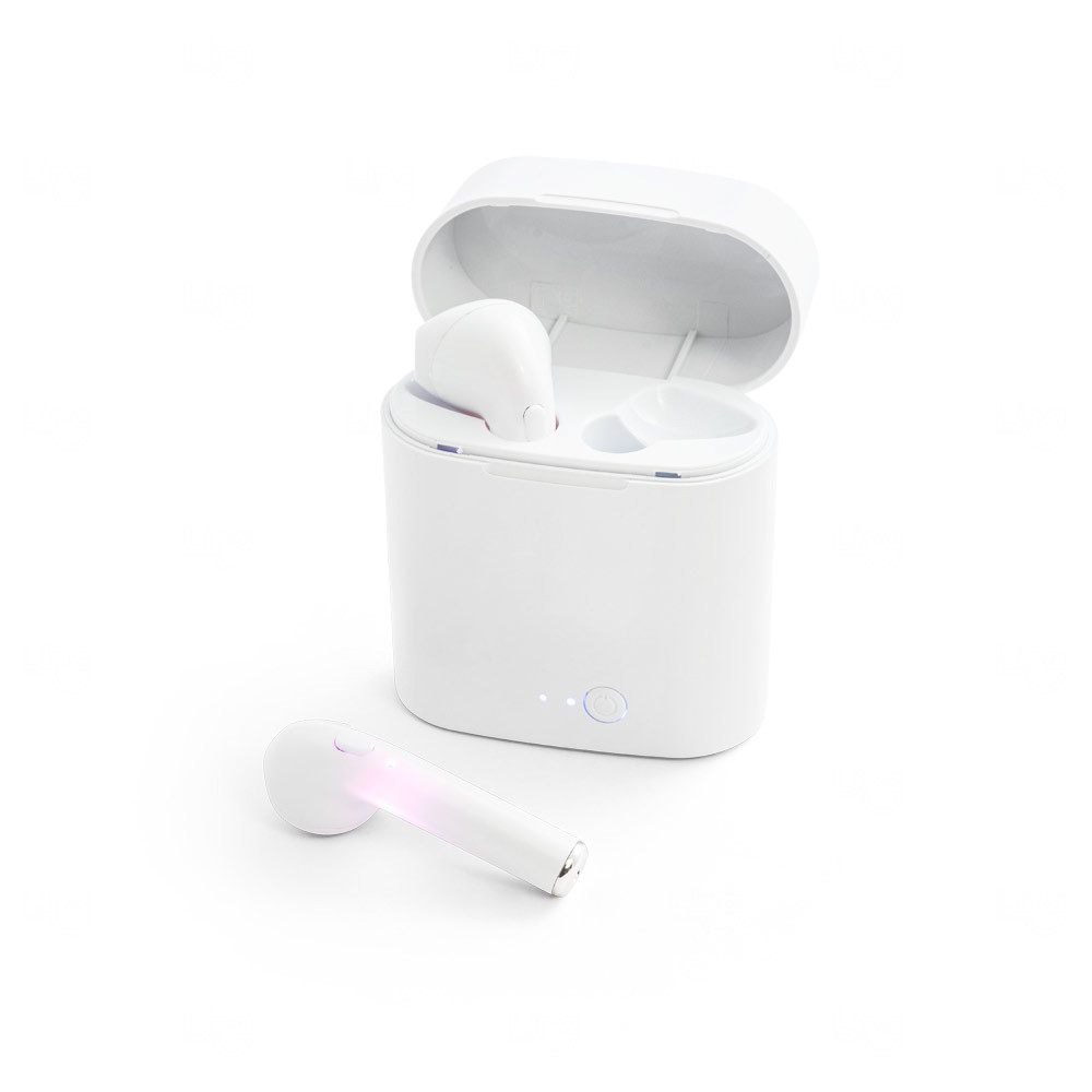 Fone de Ouvido Personalizado Wireless com Carregador 250 mAh 