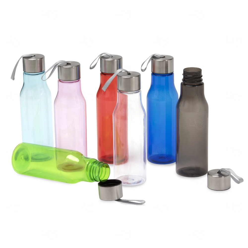 Garrafa Plástica 600ml com Tampa de Alumínio Personalizada 