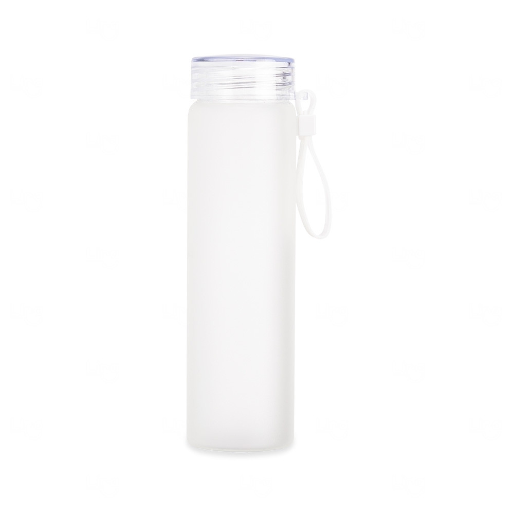 Garrafa de Vidro Jateada Personalizada - 450ml 
