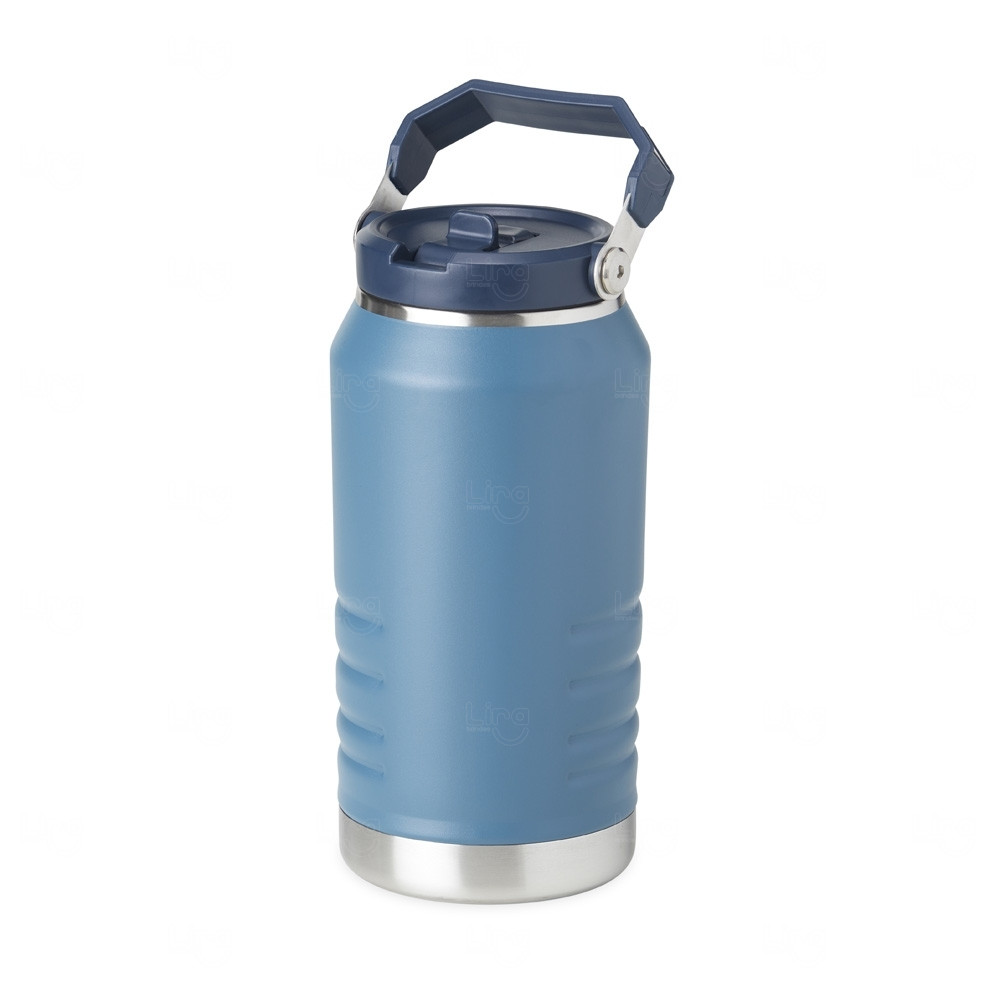 Garrafa Térmica Inox 1,1L com Alça e Bico Flip Personalizada 
