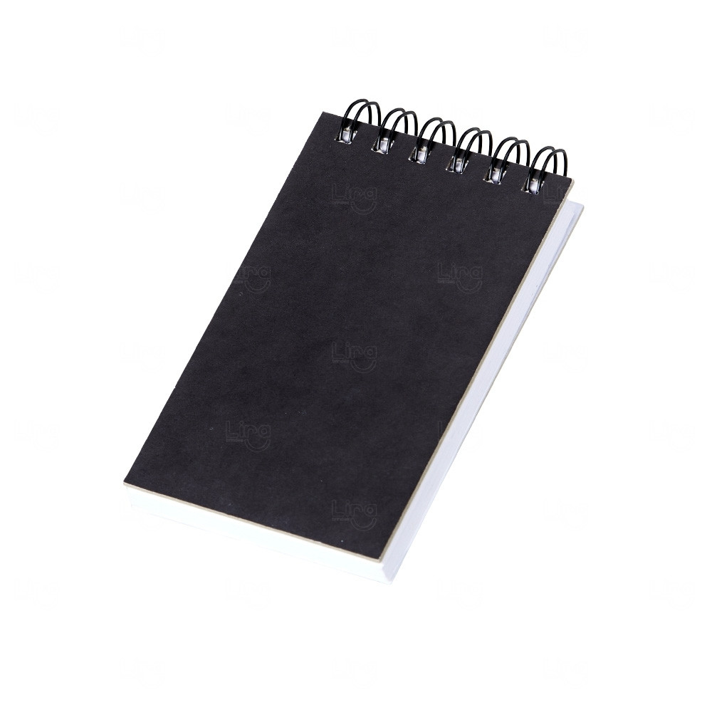 Bloco de Anotações Ecológico com Wire‑o Personalizado - 15x8,5cm 