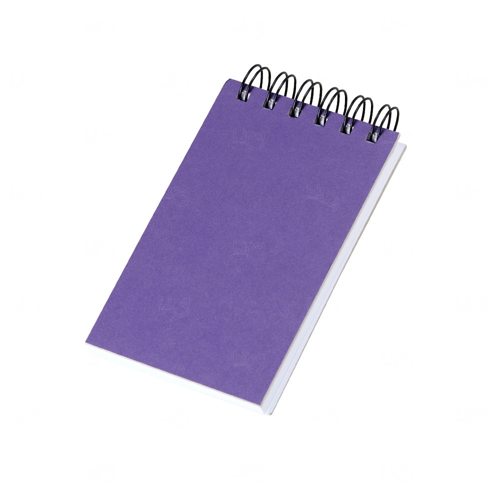 Bloco de Anotações Ecológico com Wire‑o Personalizado - 15x8,5cm 