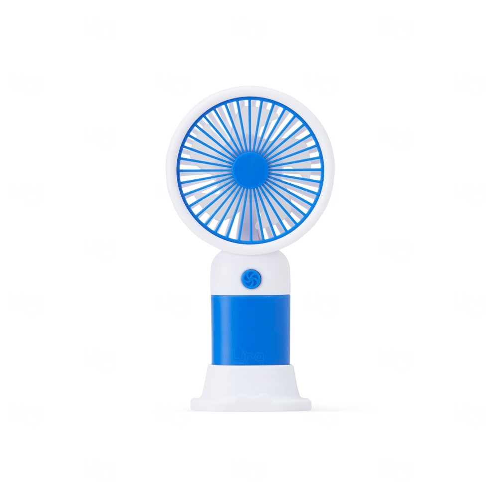 Mini Ventilador Recarregável Personalizado Azul