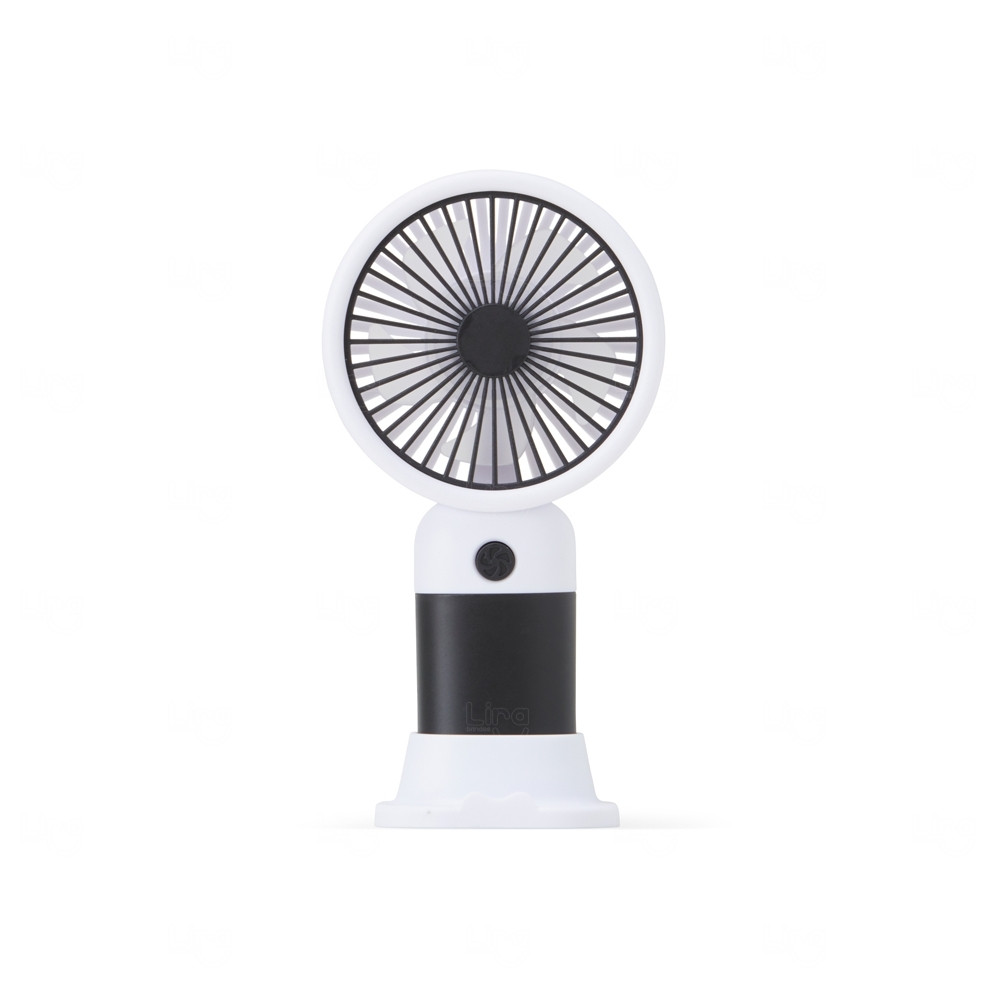 Mini Ventilador Recarregável Personalizado Preto