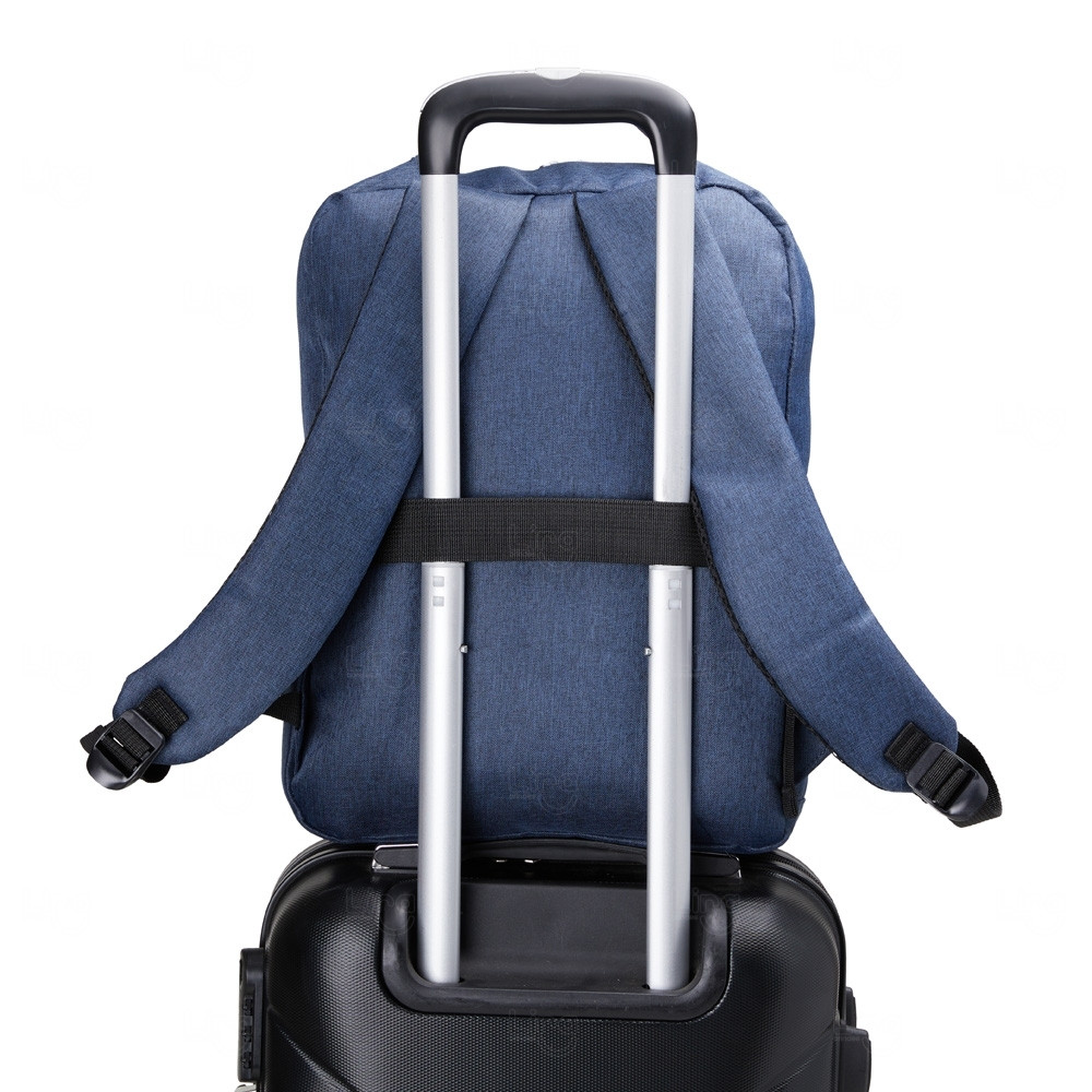 Mochila 26L de Nylon com Couro Sintético Personalizada 