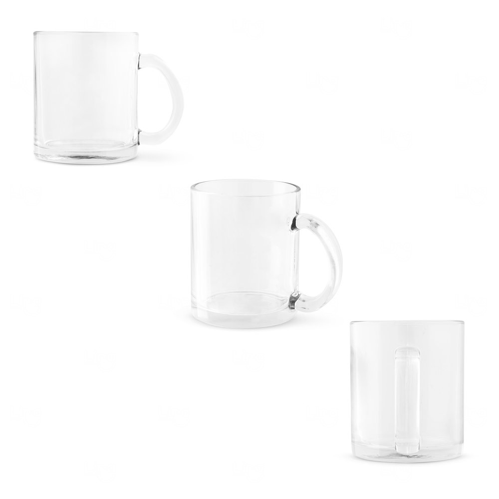 Caneca de Vidro 350ml Personalizada 