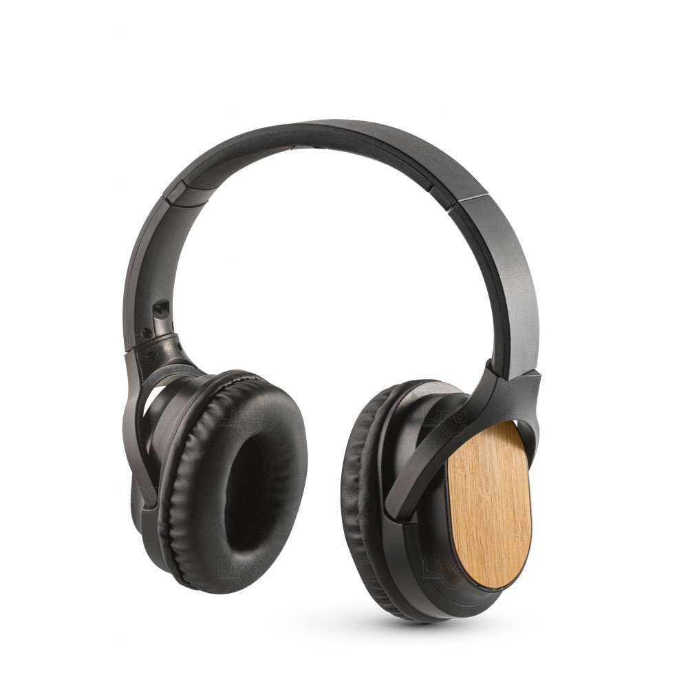 Fone de Ouvido Headphone em Bambu Personalizado 