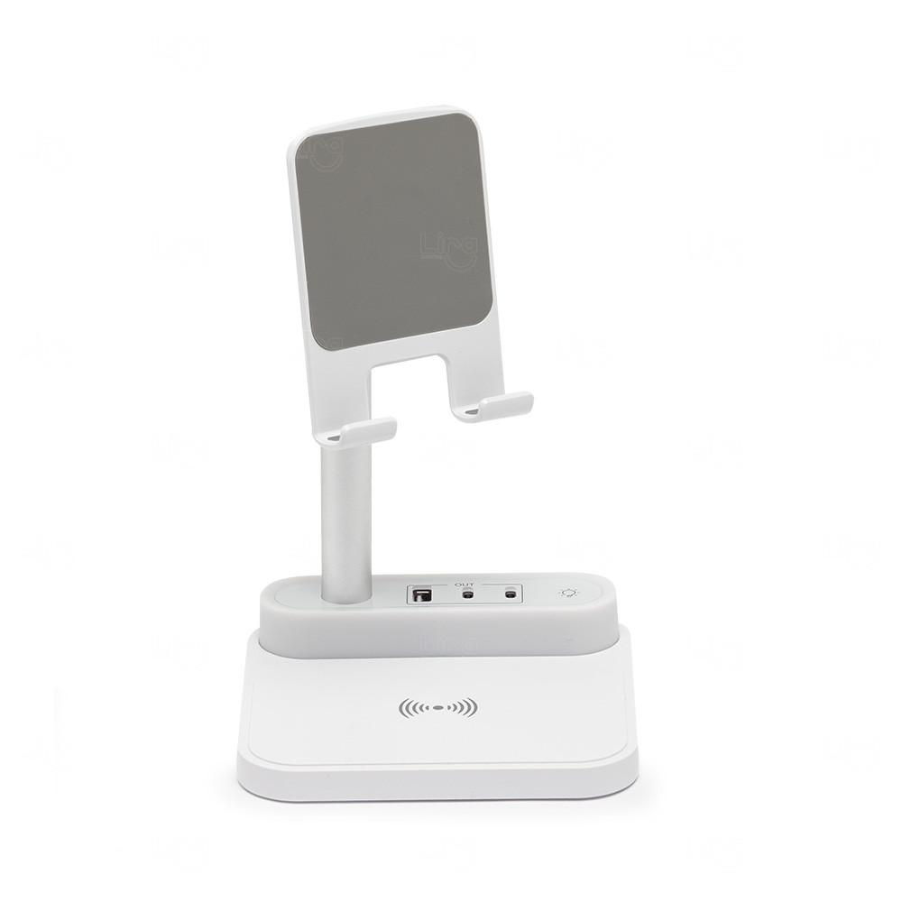Base de Carregamento com Suporte Celular e Luminária 