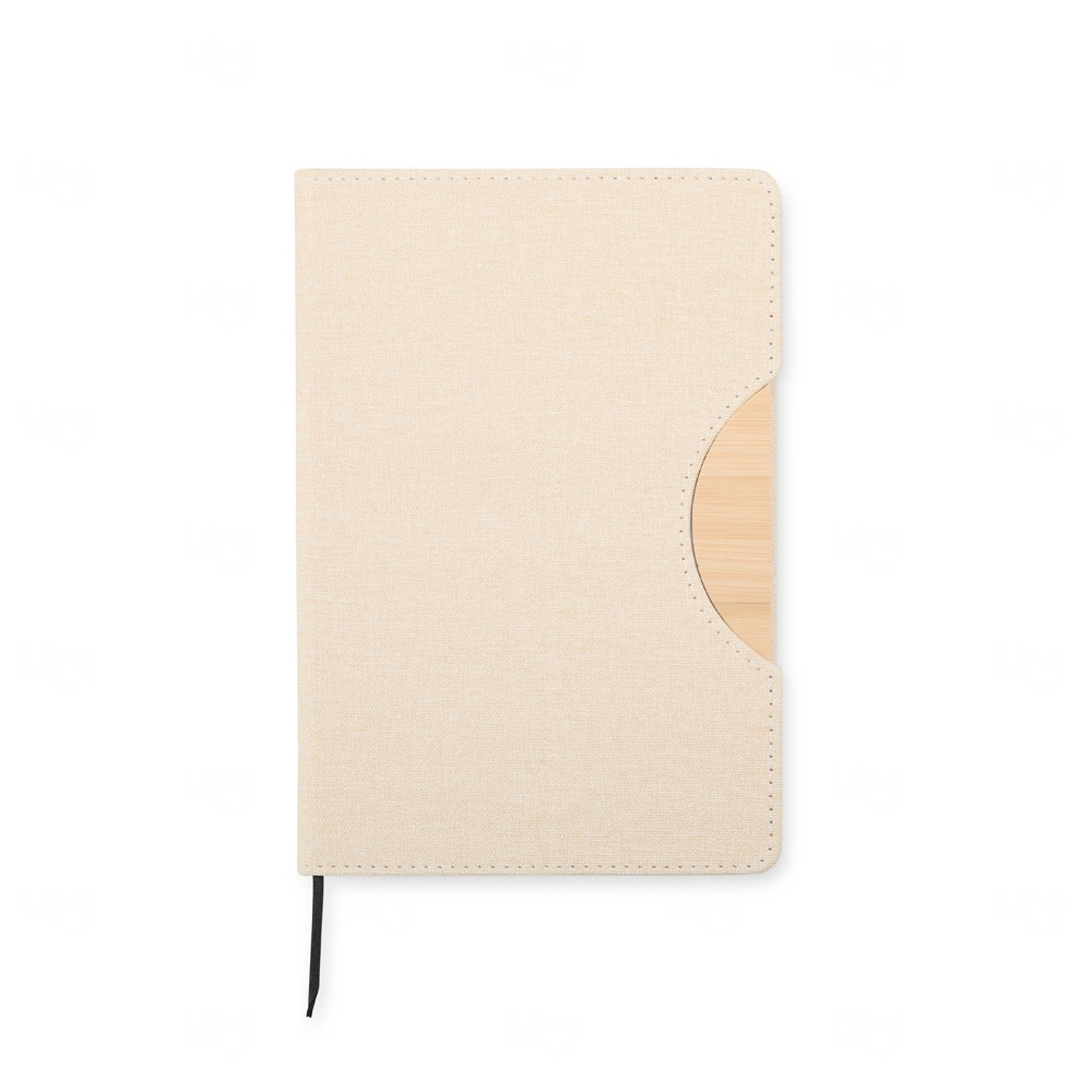 Moleskine com Suporte de Celular Personalizado - 21 x 14,3 cm Bege