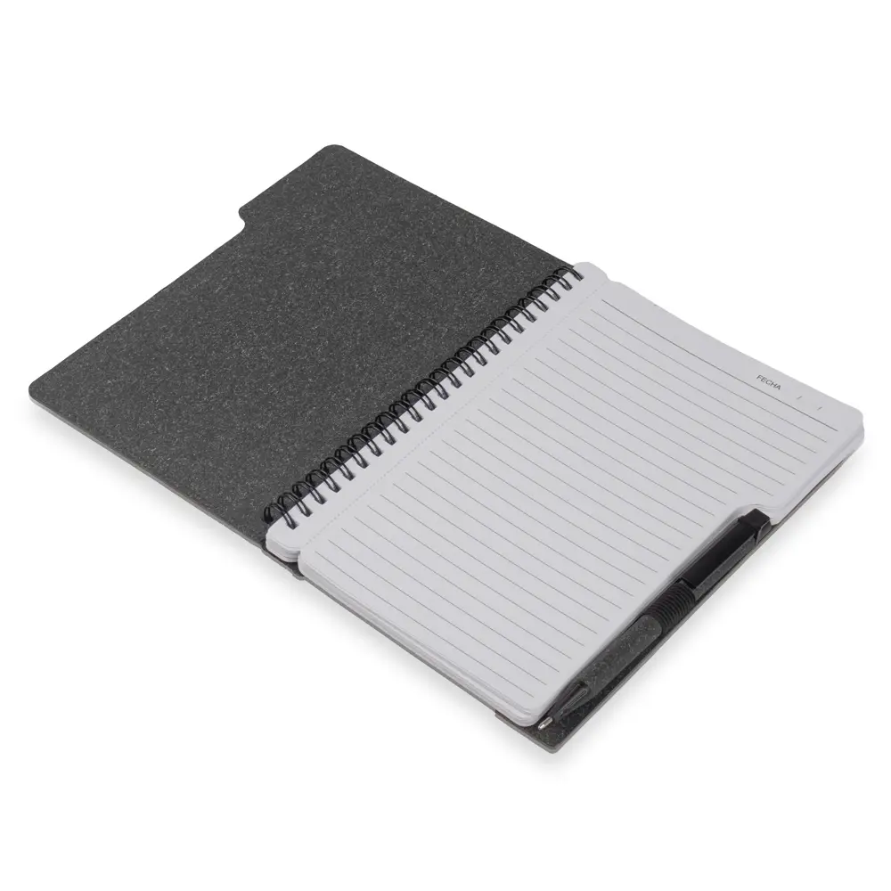 Caderno A5 Capa em Papelão Reciclado com Caneta Personalizado 