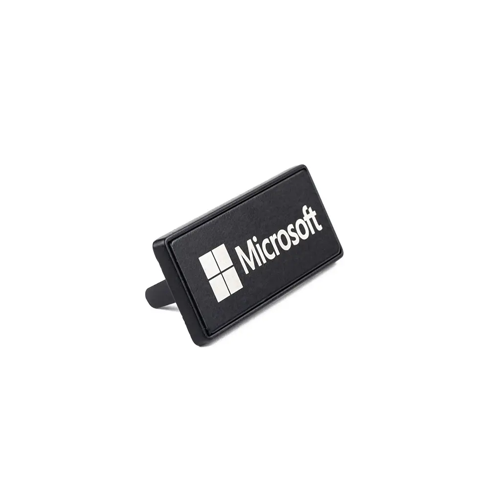 Placa de Metal Imantada Preta Personalizada 5x2cm 