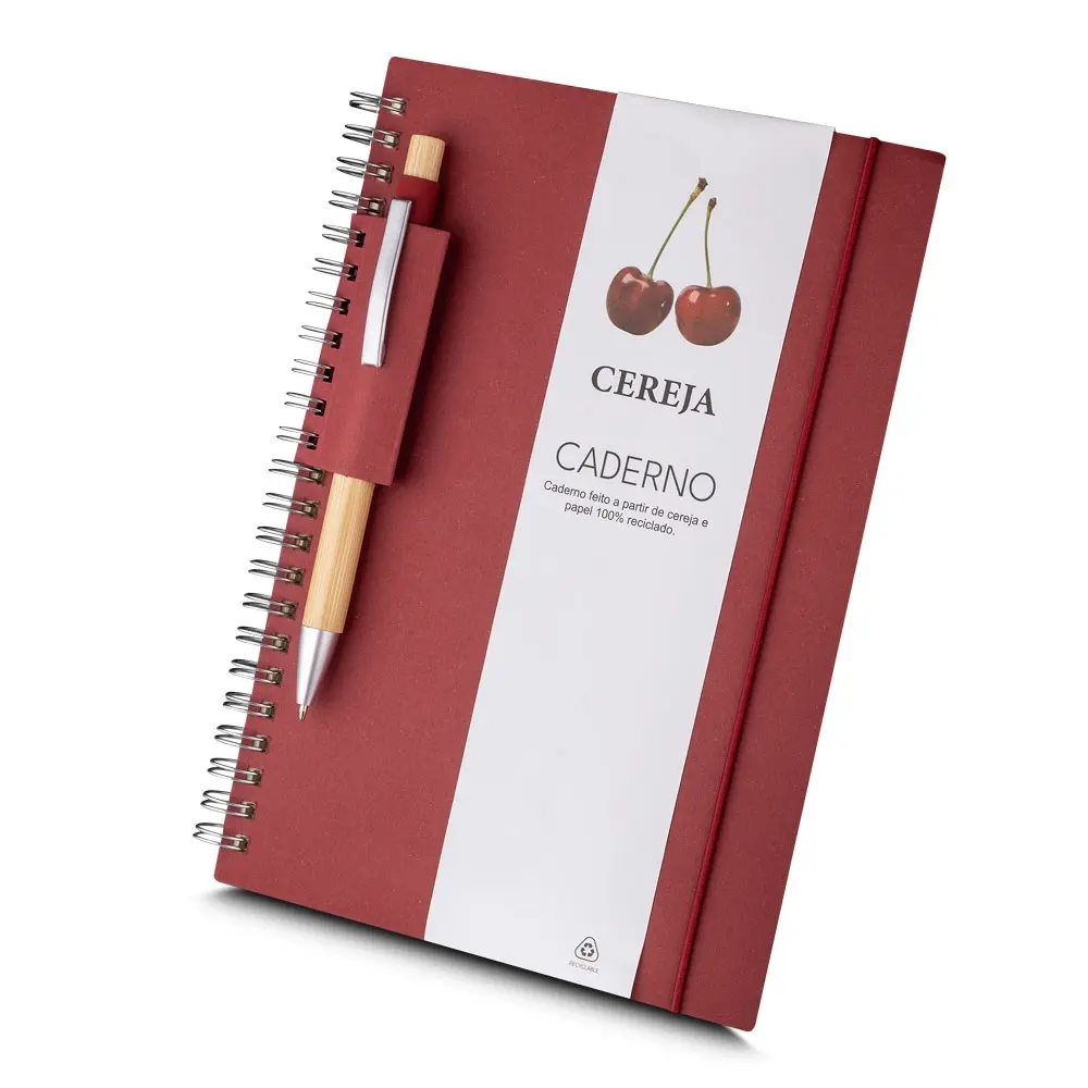 Caderno A5 Capa em Papel Reciclado Personalizado 